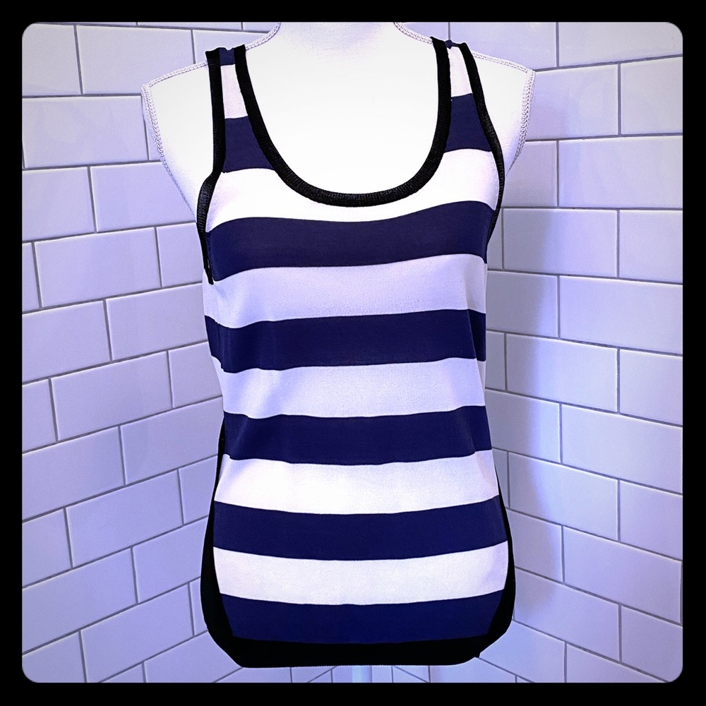 SI-IAE Blue, White & Black Tank, Part Open Back S
